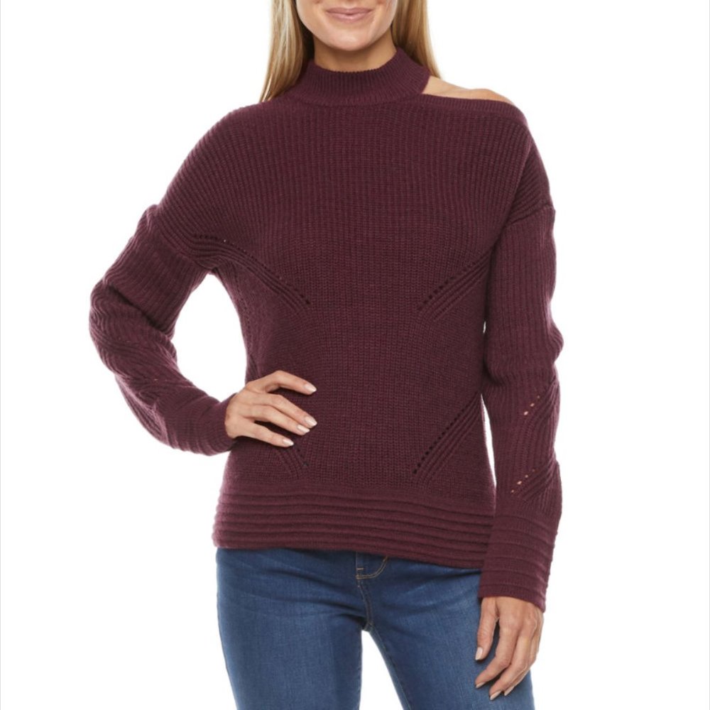 Worthington Women's High Neck Long Sleeve Pullover Sweater ( L )